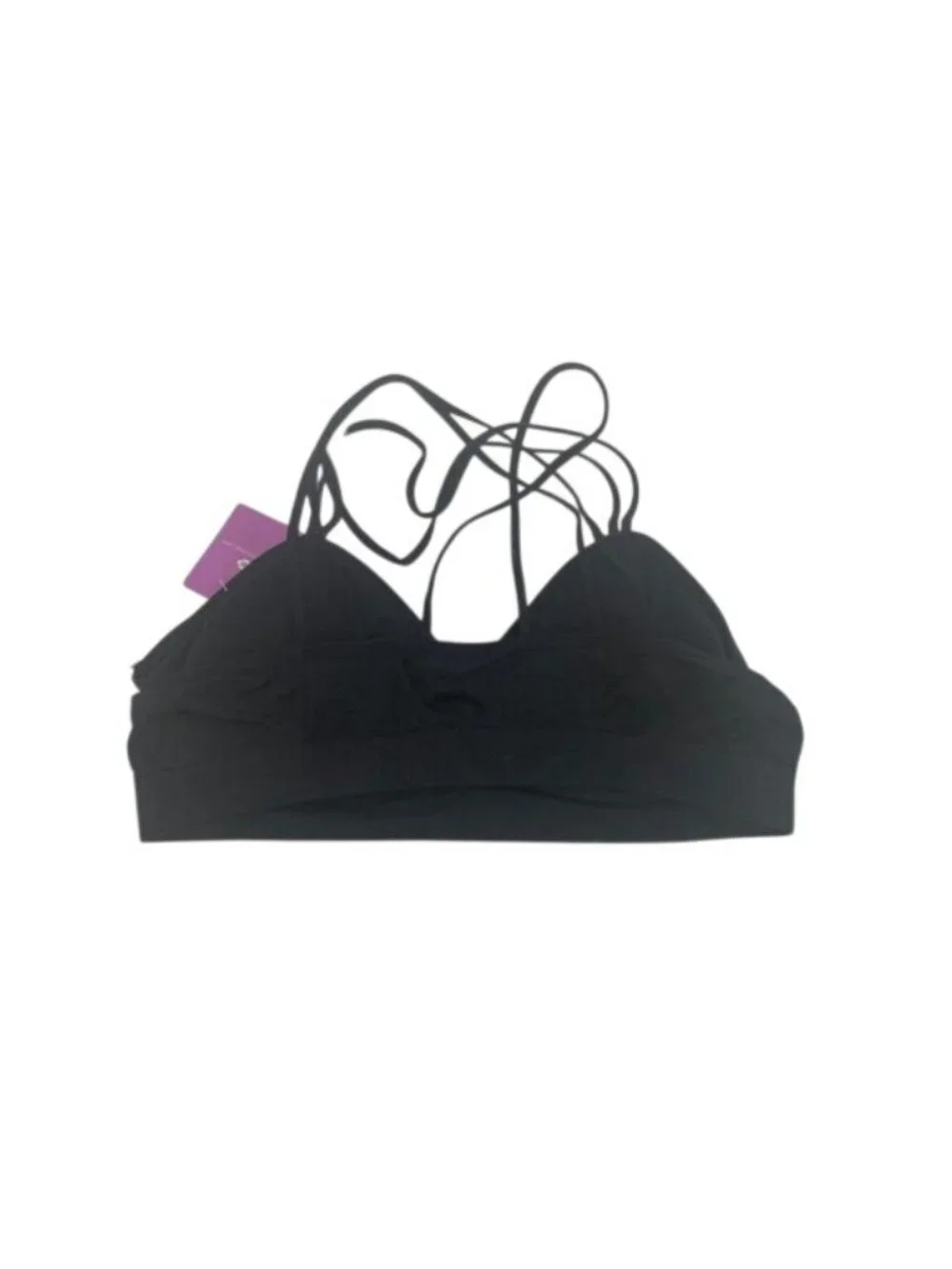 Anemone Black Strappy Bralette With Crisscross Strap Detail